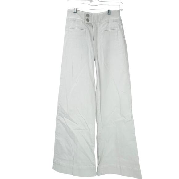 Frame Le Pixie Hardy Wide Leg Pant High Rise Solid White Size 25 NWT - Picture 5 of 16